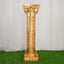 4 Pack Gold Crafted Venetian Inspired Pedestal Stand Plant Pillar - 40" Tall PVC