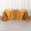 Satin Striped 90"x132" Rectangular Tablecloth Gold - Seamless Silky Smooth Table Cover