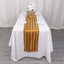 Satin 12"x108" Table Runner Gold - Stripe Table Decor