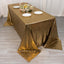 Sequin Dots Polyester 90"x132" Rectangle Tablecloth Shimmering Antique Gold - Seamless, Glittering & Wrinkle Free Table Cover