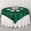 Satin 72"x72" Table Overlay Square Tablecloth Hunter Emerald Green - Stripe Table Topper
