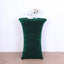 Crushed Velvet Spandex 30" Round Cocktail Table Cover Hunter Emerald Green Smooth Highboy Tablecloth