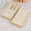 50-Pack Paper Dinner Napkins Ivory with Gold Foil Edge 2 Ply - Stylish Disposable Napkins