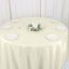 Taffeta 132" Round Tablecloth Ivory - Seamless Accordion Crinkle Table Cover