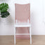 Stretch Spandex Chair Back Slipcover with Metallic Shimmer Tinsel Rose Gold - Durable Chiavari Chair Back Cover