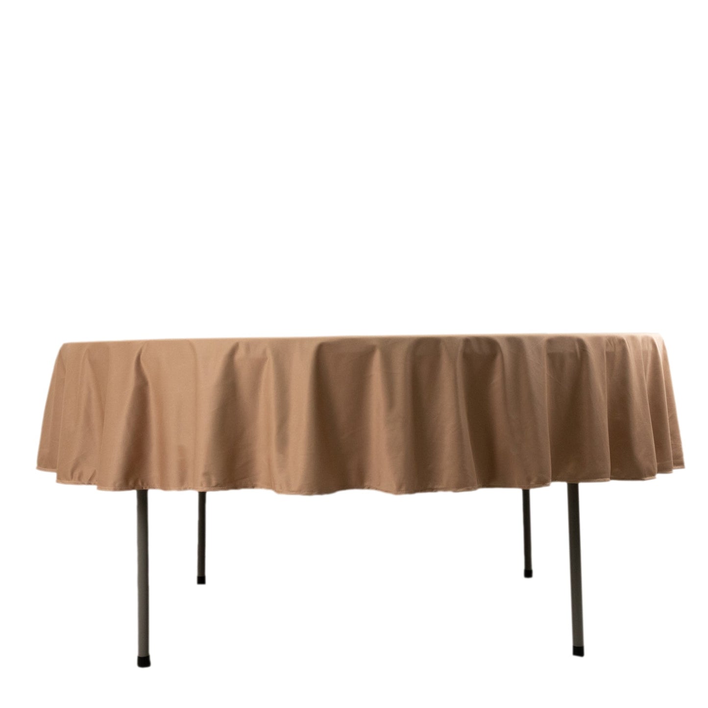 Scuba Round 90" Tablecloth Nude - Wrinkle Free & Stain Resistant Table Cover