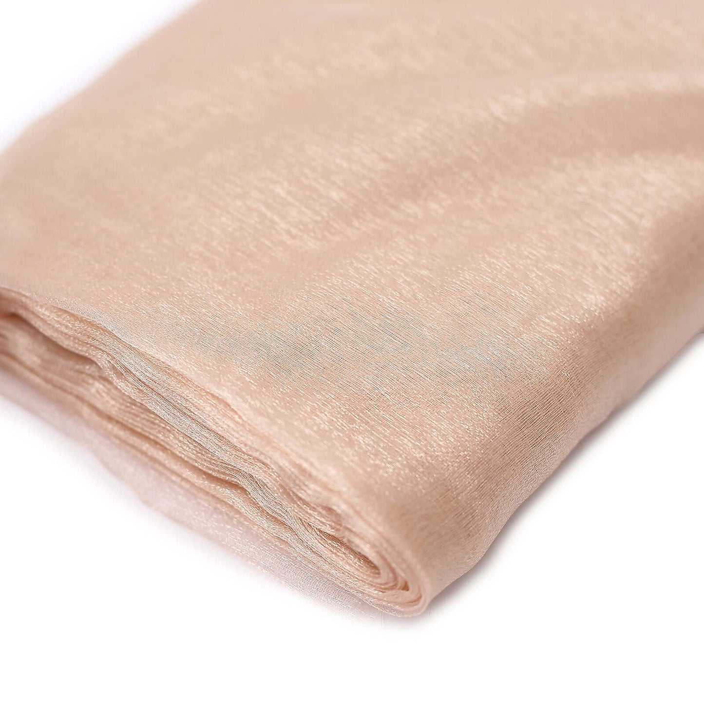54"x10yd Nude Solid Sheer Chiffon Fabric Bolt, DIY Voile Drapery Fabric