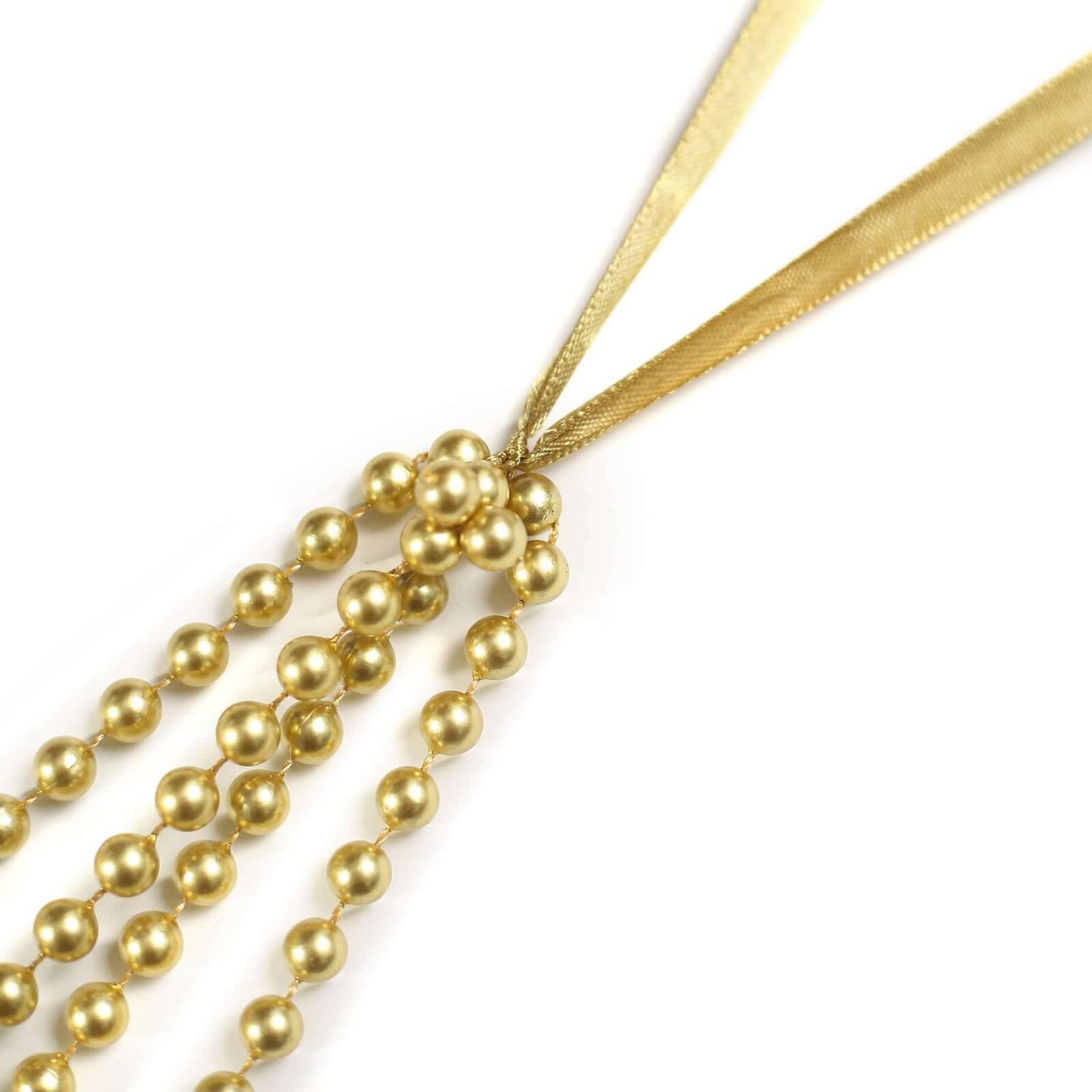 Faux Pearl Beaded 16" Chair Back Garland Sash Gold Gatsby-Inspired Style - Pre-Tied Chic Wedding Decor for Chiavari Chairs