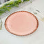 10-Pack Paper 13" Round Charger Plates in Rose Gold with Scalloped Rims - Heavy Duty Disposable 1100GSM Serving Trays