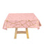 Polyester 54"x54" Square Tablecloth Dusty Rose with Gold Foil Geometric Pattern - Wrinkle-Resistant & Durable Table Cover