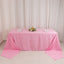Premium Polyester 90"x156" Rectangle Tablecloth Pink - Seamless 220GSM Stain-Resistant Table Cover