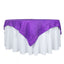 Taffeta 72"x72" Table Overlay Square Tablecloth Purple - Accordion Crinkle Table Cover