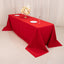 Cotton Blend 90"x156" Rectangle Tablecloth Red - Seamless Wrinkle-Resistant Table Cover