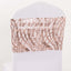 5 Pack Chair Sash Bands with Wave Embroidered Sequins Rose Gold