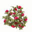 7ft 20 LED Red Silk Rose Flower Garland Vine String Lights, Warm White Battery Operated