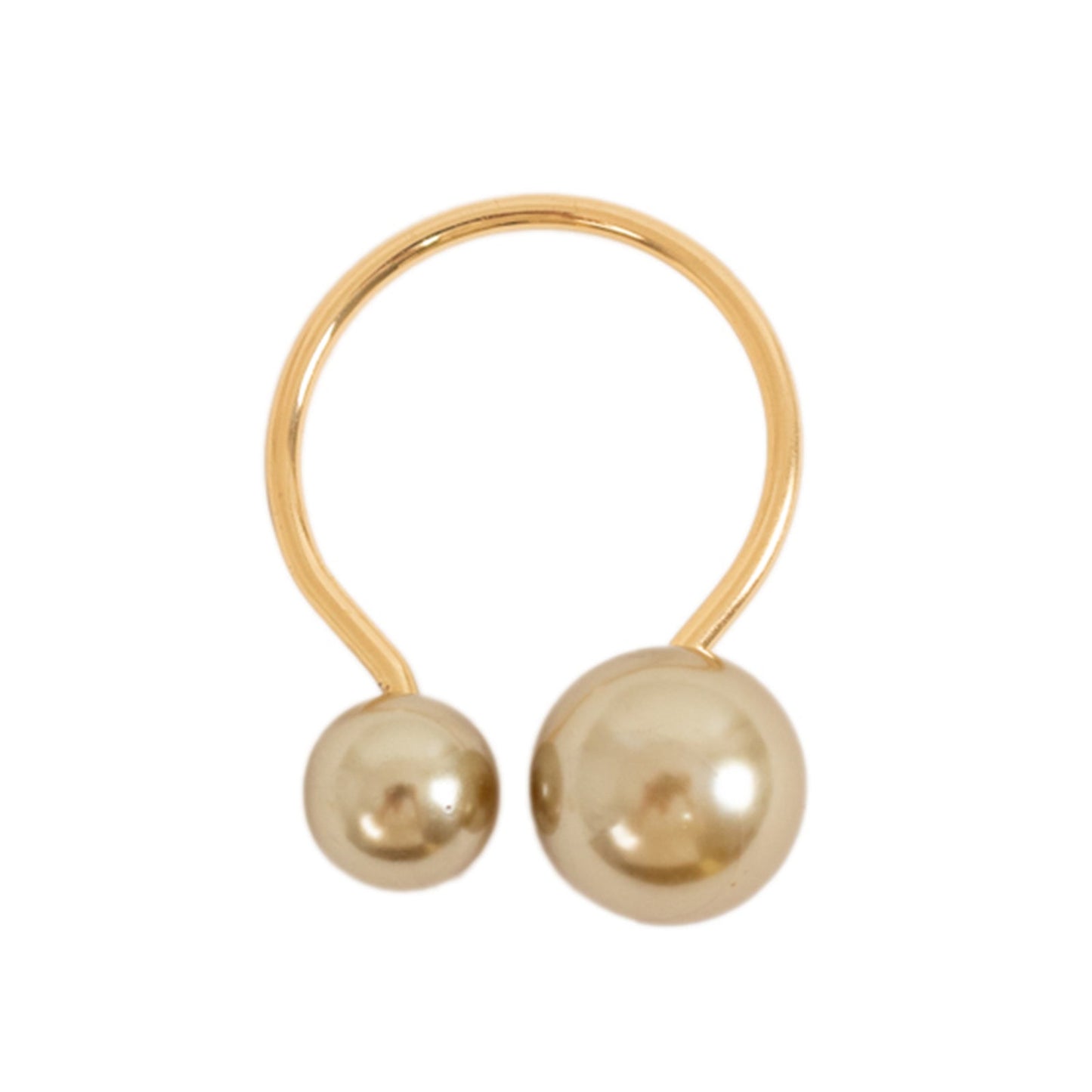 10 Pack Champagne Pearl Metal Napkin Holders Dining Table Decor, Elegant Round Wedding Napkin Rings - 2.5"