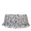 Polyester 132" Round Tablecloth White - Black French Toile Pattern for Chic Weddings