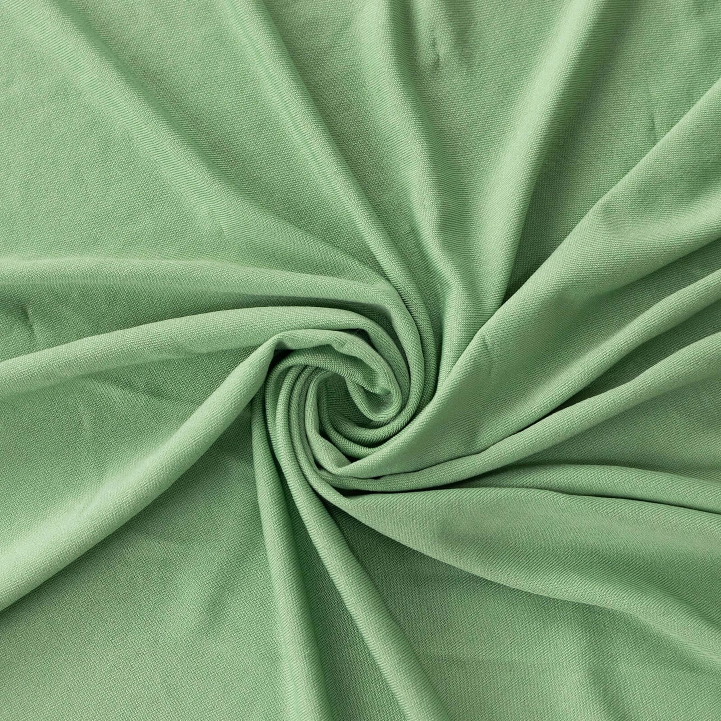 Spandex Rectangle 72"x30" Table Skirt Sage Green with Wavy Skirt-Like Effect Table Cover