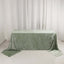 Premium Crushed Velvet 90"x156" Rectangle Tablecloth Sage Green - Reusable Soft Seamless Table Cover