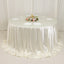Scuba Round 132" Tablecloth Shimmering Pearl White - Wrinkle Free, Stain Resistant & Seamless Table Cover