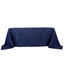 Taffeta 90"x132" Rectangle Tablecloth Navy Blue - Seamless Accordion Crinkle Table Cover