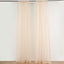 2 Pack Nude Sheer Chiffon Event Curtain Drapes, Durable Flame Resistant Organza Backdrop Event Panels With Rod Pockets - 10ftx10ft