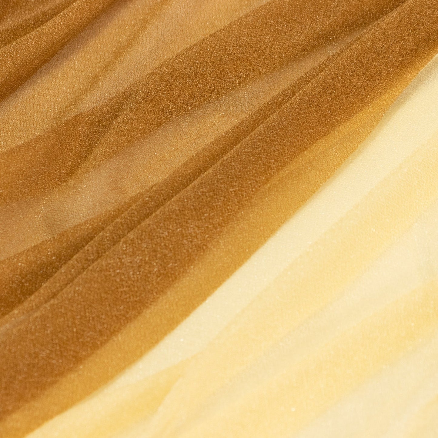 14ft Sheer Pleated Ruffle Skirting Chiffon Table Skirt - Champagne and Gold, Shimmer Sheer, Wrinkle-Free Fabric