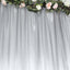 8ftx10ft Silver Satin Event Curtain Drapes, Backdrop Event Panel