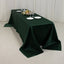 Lamour Satin 90"x156" Rectangle Tablecloth Hunter Emerald Green - Luxurious, Soft Seamless Table Cover