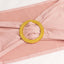5 Pack Spandex Chair Sashes Dusty Rose with Gold Rhinestone Buckles - Reusable Four-Way Stretch Sash Bands 5"x14"