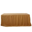 Fitted Polyester 96"x30" Rectangle Tablecloth Gold - Durable and Easy to Maintain Table Cover for Events for Trade Shows, Catering & Events