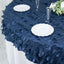 Taffeta 72"x72" Table Overlay Square Tablecloth Navy Blue - 3D Leaf Petal Table Cover