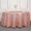 Taffeta 120" Round Tablecloth Dusty Rose - Seamless Accordion Crinkle Table Cover