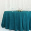Taffeta 120" Round Tablecloth Teal - Seamless Accordion Crinkle Table Cover