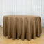 Polyester 120" Round Tablecloth Taupe - Seamless Wrinkle-Resistant Table Cover