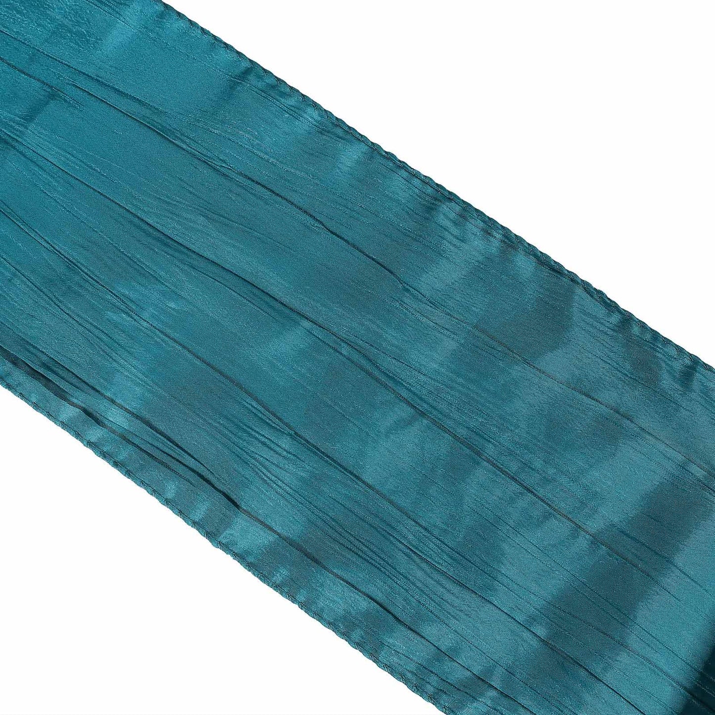 5 Pack Taffeta 6"x106" Chair Sashes Teal Accordion Crinkle Texture - Stylish Decor for Weddings & Gatherings