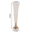 2-Pack Crystal Beaded Trumpet Vase Gold - Exquisite Floral Display Centerpiece Stand Set for Banquets & Receptions 28" Tall