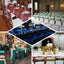 5 Pack Premium Crushed Velvet Chair Sashes Dusty Blue Ruffle Style - Textured Chair Bands for Stunning Event Decor