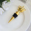 4" Gold Metal Princess Crown Wine Bottle Stopper Party Favor with Clear Gift Box, Thank You Tag and Ribbon