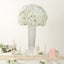 Pre-Arranged Silk Rose Wedding Centerpiece, Ivory Artificial Rose Flower Balls Arrangement Table Decor - 20"