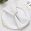 10 Pack White Pearl Gold Metal Napkin Holders Dining Table Decor, Elegant Round Wedding Napkin Rings - 2.5"