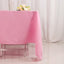 Premium Polyester Square Tablecloth 70"x70" Pink 220GSM Wrinkle-Resistant Table Cover