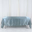Satin Rectangular 60"x102" Tablecloth Dusty Blue - Smooth and Lustrous Table Cover