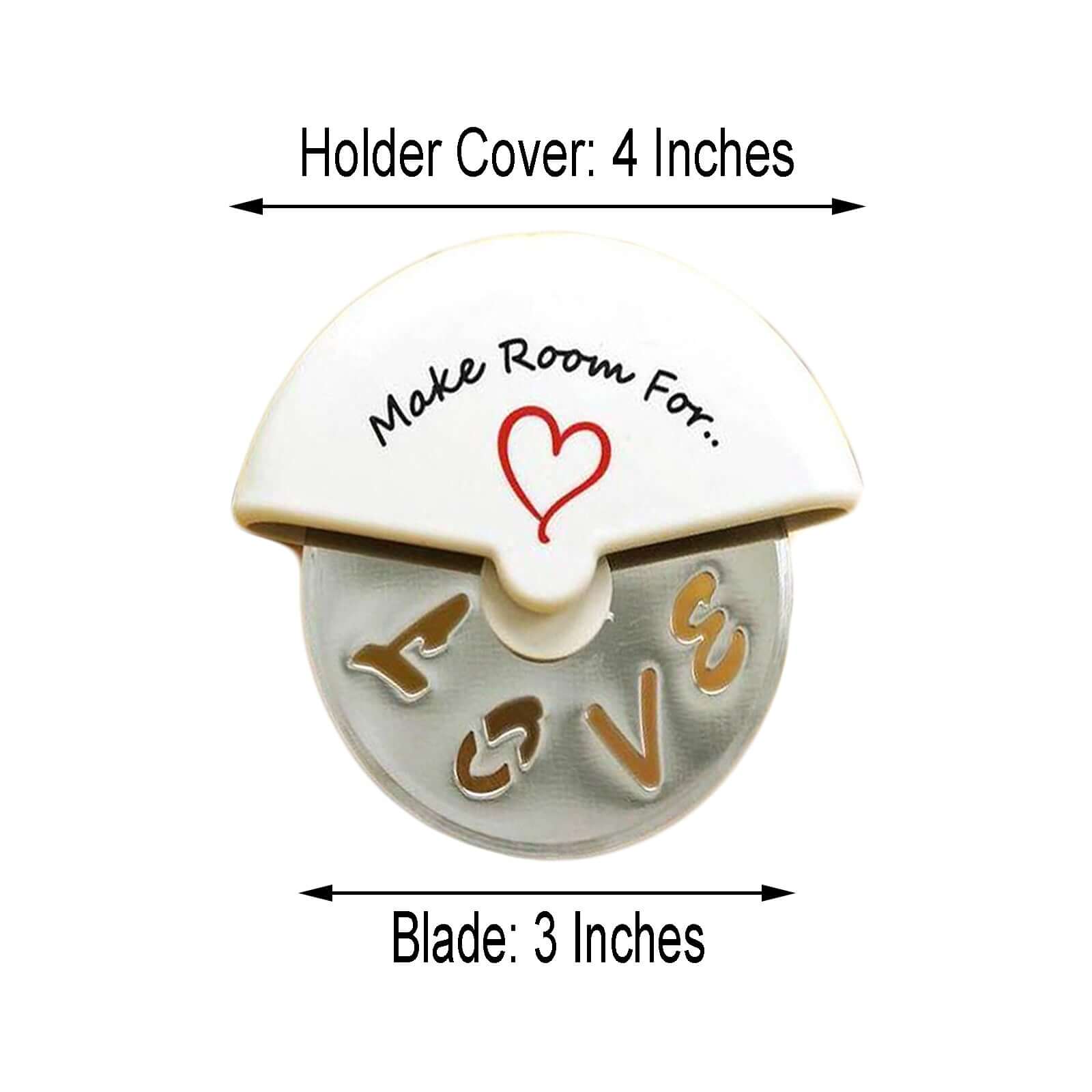 Make Room For Love Stainless Steel Pizza Cutter Party Favor - Linen Luxes