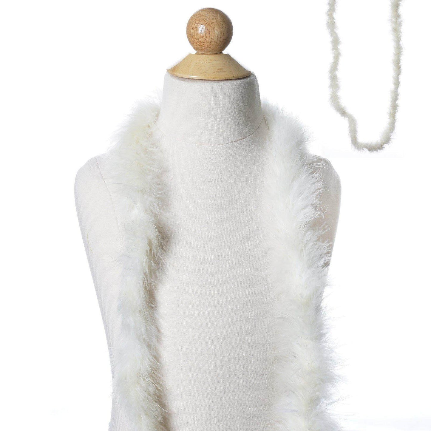 Marabou Ostrich Feather Boa Ivory Deluxe Soft and Fluffy Design - Party Accessory 2 Yards - Linen Luxes