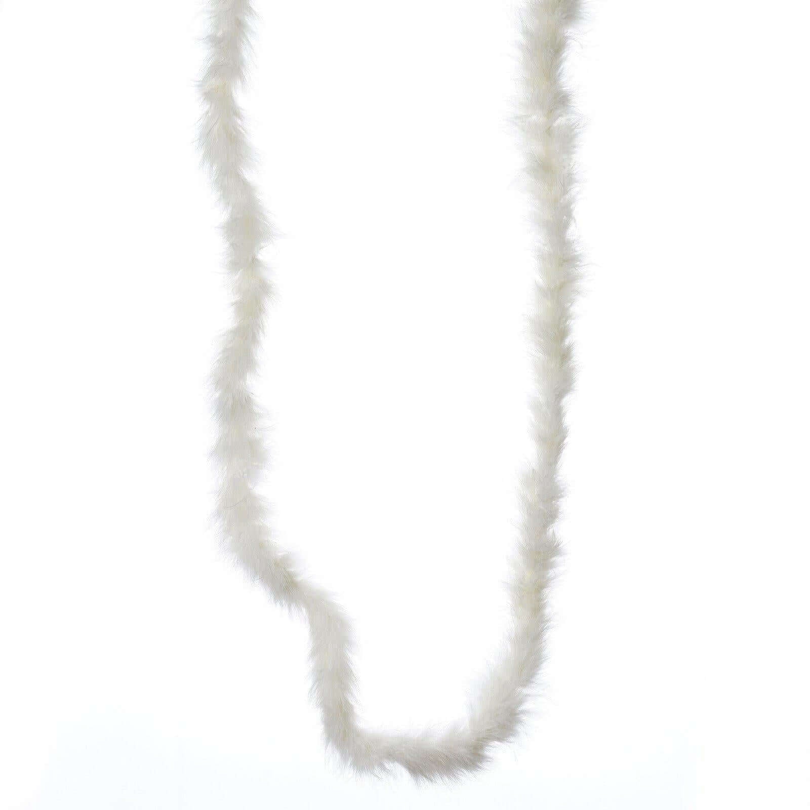 Marabou Ostrich Feather Boa Ivory Deluxe Soft and Fluffy Design - Party Accessory 2 Yards - Linen Luxes