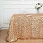 Sequin 90"x156" Rectangle Tablecloth Matte Champagne - Seamless Big Payette Table Cover