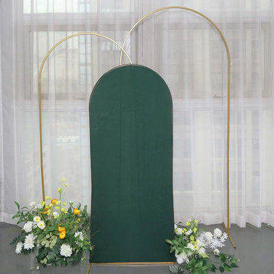 5ft Matte Hunter Emerald Green Spandex Fitted Chiara Backdrop Stand Cover For Round Top Wedding Arch