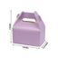 25 Pack Candy Gift Tote Gable Boxes, Matte Lavender Lilac Party Favor Treat Boxes - 6"x3.5"x7"