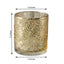 6-Pack Mercury Glass Candle Holders Gold Palm Leaf Design - Votive Tealight Holders for Events